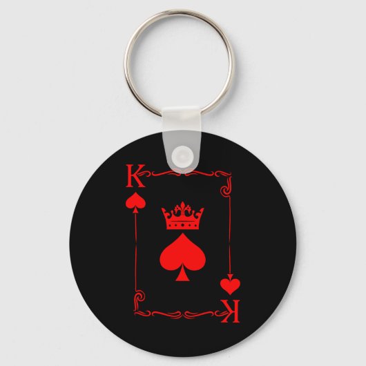 Porte-clés King Of Spade Game Black History Playing Card Men  (Recto)