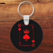 Porte-clés King Of Spade Game Black History Playing Card Men  (Recto)
