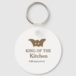 Porte-clés King of the cuisine chef cuisine ajouter nom couro