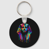 Porte-clés King Tut. Tutankhamun Minimalist Vibrant Style Chr (Recto)