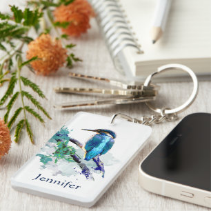 Porte-clés Kingfisher Bird Graphisme Art Faune Animal Art