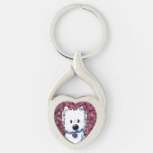 Porte-clés KiniArt Westie Terrier (Devant)