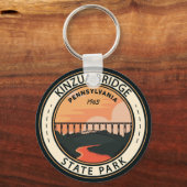 Porte-clés Kinzua Bridge State Park Pennsylvania Retro Badge (Recto)