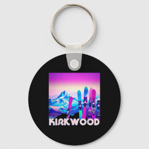 Porte-clés Kirkwood Ski - Ski de style rétro 80 et snowboa