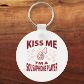 Porte-clés Kiss Me I'm A Sousaphone Player (Recto)
