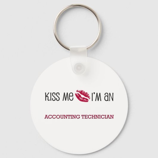 Porte-clés Kiss Me Je suis un TECHNICIEN COMPTABLE (Recto)