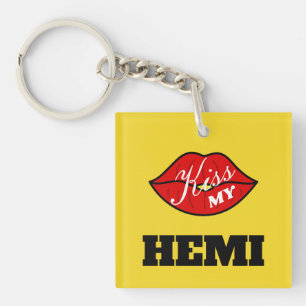 Porte-clés Kiss My Hemi Power Jaune Veste Challenger