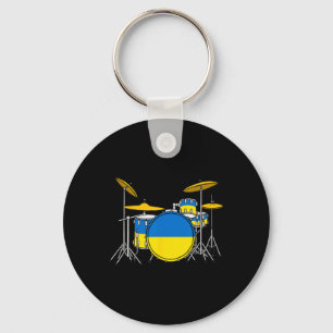 Porte-clés Kit de batterie Drapeau ukrainien Ukraine Batteur