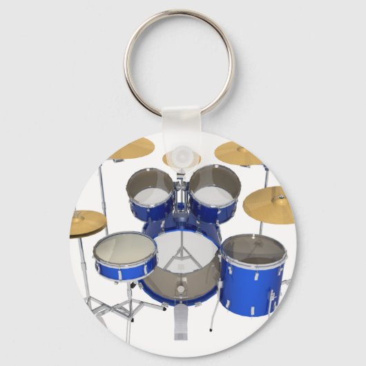 Porte-clés Kit de tambour bleu : (Recto)