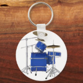 Porte-clés Kit de tambour bleu : (Recto)