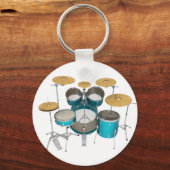 Porte-clés Kit Tambour Aqua/Turquoise : (Recto)