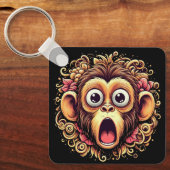 Porte-clés "Kit the Shocked Monkey" Aluminum Keychain (Recto)