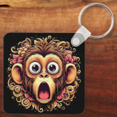 Porte-clés "Kit the Shocked Monkey" Aluminum Keychain (Verso)