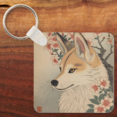 Porte-clés Kitsune & cherry blossom (Recto)