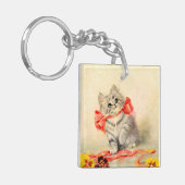 Porte-clés Kitten avec ruban rouge (Devant gauche)