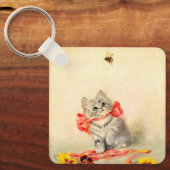 Porte-clés Kitten avec ruban rouge (Recto)