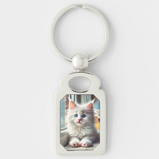 Porte-clés Kitten blanc (Devant)