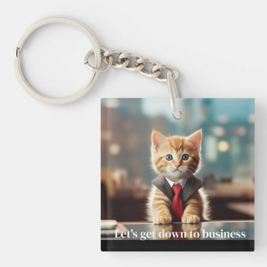 Porte-clés Kitten d'affaires (Devant)