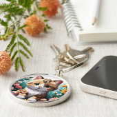 Porte-clés Kitten & Fleurs (Côté)