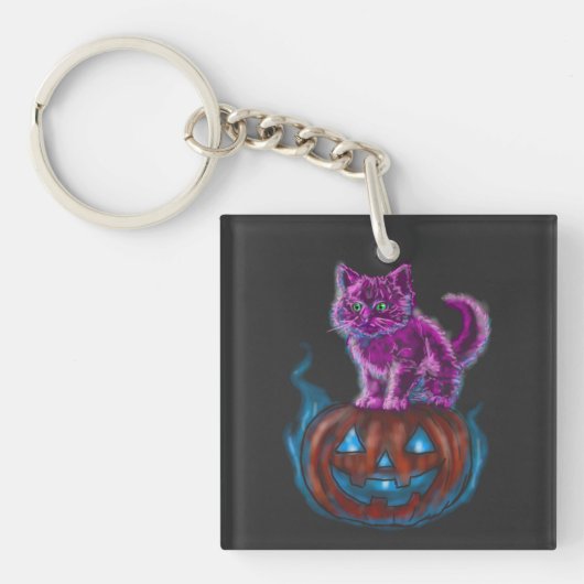 Porte-clés Kitten magique d'Halloween (Devant)