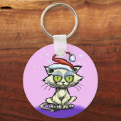 Porte-clés Kitten Santa Hat (Recto)