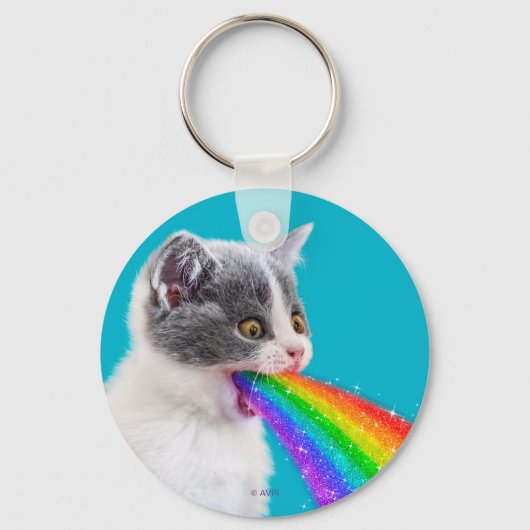 Porte-clés Kitten Spits Up Rainbow (Recto)