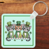 Porte-clés Kittens chanceux de la Saint-Patrick-47474 (Verso)