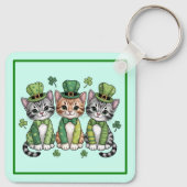 Porte-clés Kittens chanceux de la Saint-Patrick-47474 (Dos)