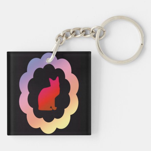 Porte-clés Kitty à paille - (Dos)