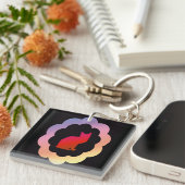 Porte-clés Kitty à paille - (Devant Droit)