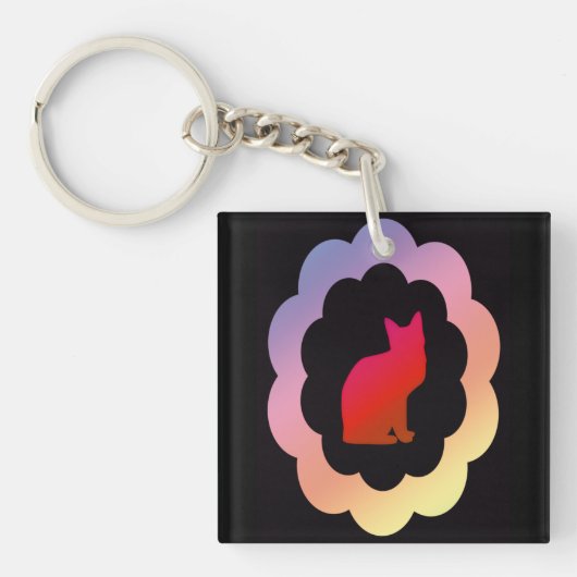 Porte-clés Kitty à paille - (Devant)