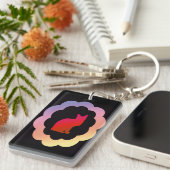 Porte-clés Kitty à paille - (Devant droit)