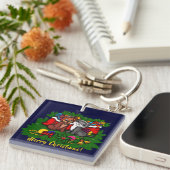 Porte-clés Kitty et chiot, Happy XMas (Devant Droit)
