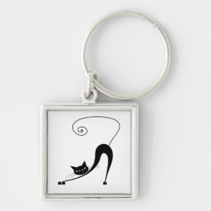 Porte-clés Kitty fantaisie noir 2