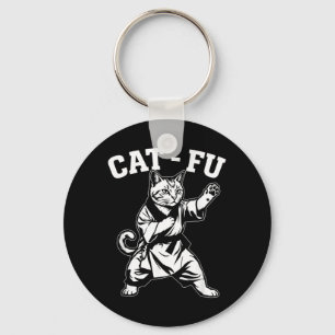 Porte-clés Kitty-Fu Kung Fu Chat Arts Martiaux Chat Rétro Doj