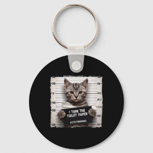 Porte-clés Kitty Jail Photo J'Ai Rasé Le Papier Toilette Mauv