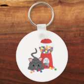 Porte-clés Kitty Jouer avec des Gumballs (Recto)
