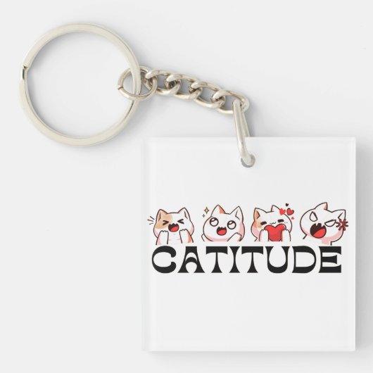 Porte-clés Kitty Keepsakes – Meow Mood Keychain (Devant)