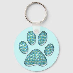 Porte-clés kitty paw print