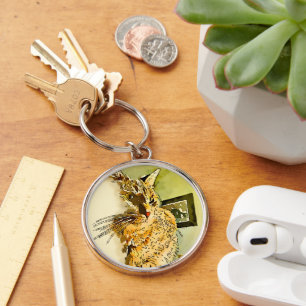 Porte-clés Kitty Whiskers Coeur Nez Aquarelle