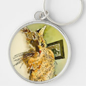 Porte-clés Kitty Whiskers Coeur Nez Aquarelle (Devant)