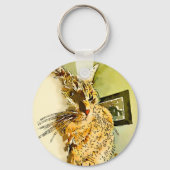 Porte-clés Kitty Whiskers Coeur Nez Aquarelle (Recto)