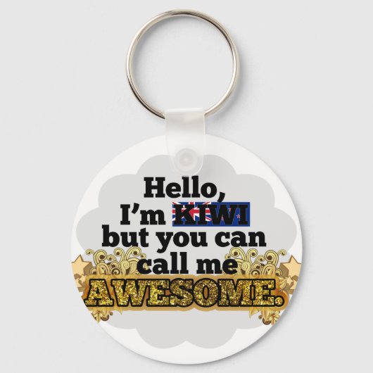 Porte-clés Kiwi, mais appelez-moi Awesome (Recto)