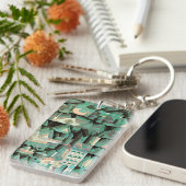 Porte-clés Klee - Dream City, art abstrait, (Devant droit)