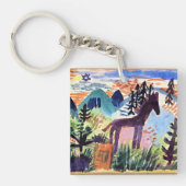 Porte-clés Klee - Le Cheval, célèbre peinture (Devant)