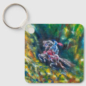 PORTE-CLÉS KNIGHT LANCELOT, CHEVAL EN FORÊT VERTE (Recto)