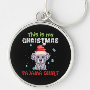 Porte-clés Koala Bear This Is My Christmas Pajama Shirt