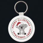 Porte-clés Koala Christmas Snow Winter Animals Koalas Keychai<br><div class="desc">The koala for Christmas with fairy lights. Funny animals with gifts and snow for the holidays. Also funny for christmas in July. Koalas are cute animals and perfect for Christmas.</div>