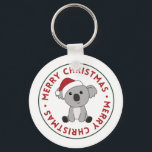 Porte-clés Koala Christmas Snow Winter Animals Koalas Keychai<br><div class="desc">The koala for Christmas with fairy lights. Funny animals with gifts and snow for the holidays. Also funny for christmas in July. Koalas are cute animals and perfect for Christmas.</div>