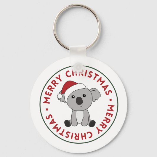 Porte-clés Koala Christmas Snow Winter Animals Koalas Keychai (Recto)